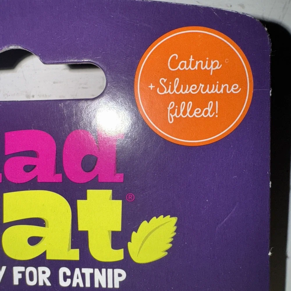 2 x Mad Cat Crazy for Catnip Sassy Smoothie Doorknob Kitty Pet Toy Silvervine‎
